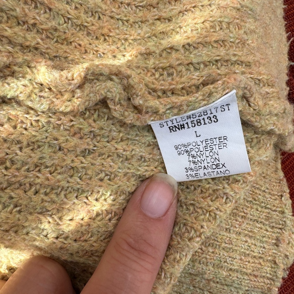 Colorblock Cardigan Sweater With Pockets - Picture 4 of 5
